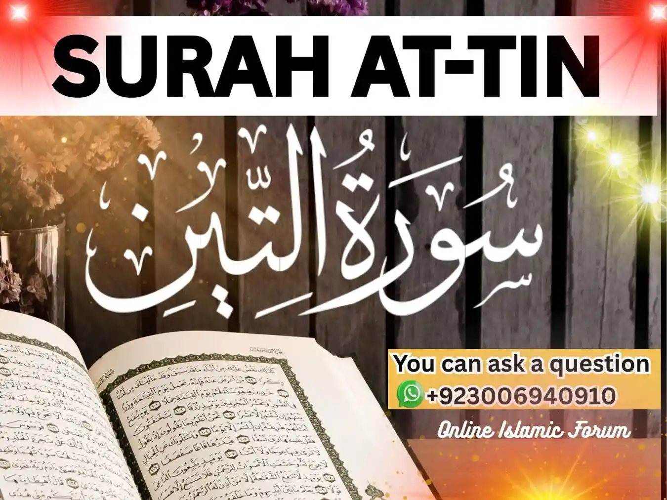 Read Full Surah Tin English Translation The Holy Quran, Quran juz, Quran Surah.