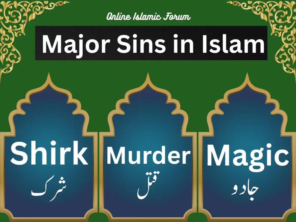 Major sins in Islam are grave transgressions that directly challenge the core principles of faith and moral conduct. 